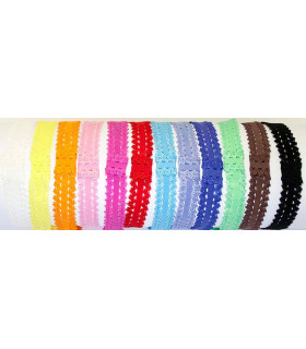 Diademas de goma con puntilla 22mm
