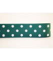  Lunares VERDE CAZADOR/blanco PURPURINA 38mm