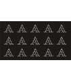 Transfer de Strass LETRAS ENGRAVER 32mm - Varias opciones
