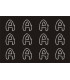 Transfer de Strass LETRAS ENGRAVER 32mm - Varias opciones