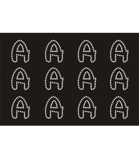 Transfer de Strass LETRAS ENGRAVER 32mm - Varias opciones