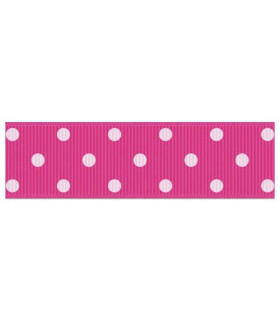 Lunares grandes fucsia/blanco 22mm