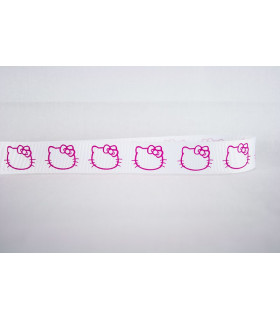 Hello Kitty SILUETA  Blanca 22mm