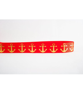 Anclas rojo/oro 25mm