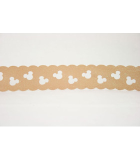 Minnie troquelada SATINADA GLITTER 30mm - CAMEL