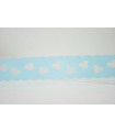 2X1 Minnie troquelada SATINADA GLITTER 30mm - AZUL BEBÉ