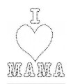 TRANSFER STRASS I LOVE MAMA 14*18CMS