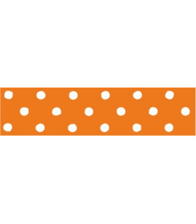 Lunares grandes naranja/blanco 22mm