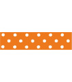  Lunares grandes naranja/blanco 22mm