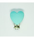 CHUPETERO CORAZÓN SILICONA 40*50mm - Varios colores