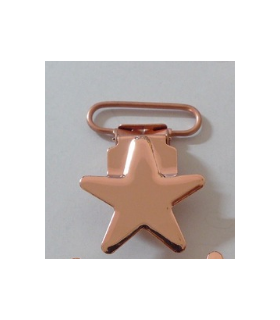Chupetero ESTRELLA ORO ROSA BRILLANTE 