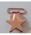 Chupetero ESTRELLA ORO ROSA BRILLANTE