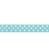 Grosgrain Lunares agua/blanco 9mm