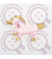 PACK DE 2 UNICORNIOS ROSA/DORADO 20*30MM