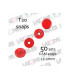 PACK de 50 SNAPS KAM - Rojo