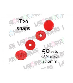 PACK de 50 SNAPS KAM - Rojo