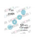 PACK de 50 SNAPS KAM - Azul Bebé