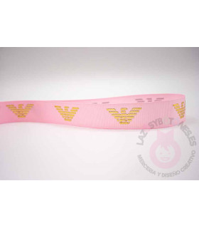 ARMANI LOGO - Rosa Bebé/oro 25mm