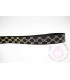 GUCCI LOGO - Negro/oro 25mm