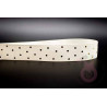 Cinta grosgrain lunares oro 25mm - Crema