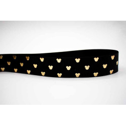 Cinta MICKEY MINNIE MOUSE Negro/oro 25mm