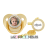 CHUPETE BRILLO DORADO  +  CADENA PERSONALIZADO