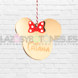 BOLA DE NAVIDAD - MOD. MINNIE LAZO ROJO GRABADA