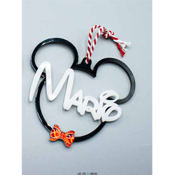 BOLA DE NAVIDAD - MOD. MICKEY NOMBRE RELIEVE