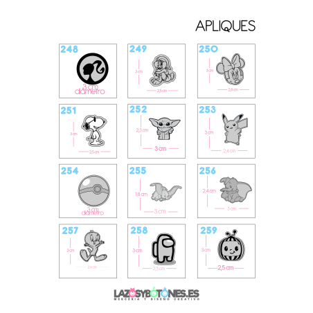 APLIQUE - RESINA PERSONAJES