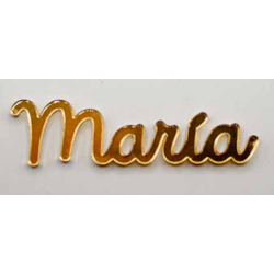 APLIQUE RESINA NOMBRE PARA LAZOS - VARIOS COLORES - LETRA 4