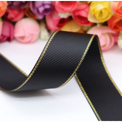 CCinta grosgrain HILO DORADO 38mm - Negro