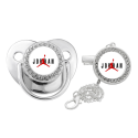 CHUPETE BRILLO PLATEADO  +  CADENA PERSONALIZADO
