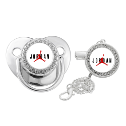 CHUPETE BRILLO PLATEADO  +  CADENA PERSONALIZADO