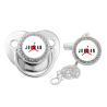 CHUPETE BRILLO PLATEADO  +  CADENA PERSONALIZADO