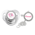 CHUPETE BRILLO PLATEADO  +  CADENA PERSONALIZADO