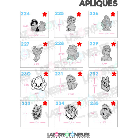 APLIQUE - RESINA PERSONAJES