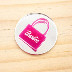 APLIQUE RESINA DOBLE - BOLSO BARBIE