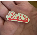APLIQUE RESINA DOBLE - BARBIE LOGO 2