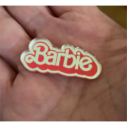 APLIQUE RESINA DOBLE - BARBIE LOGO 2
