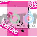 ¡PREVENTA!  Tela Barbie Vichy - 145cm/ancho