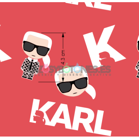 ¡PREVENTA!  Tela Karl Lagerfeld Rosa - 150cm/ancho