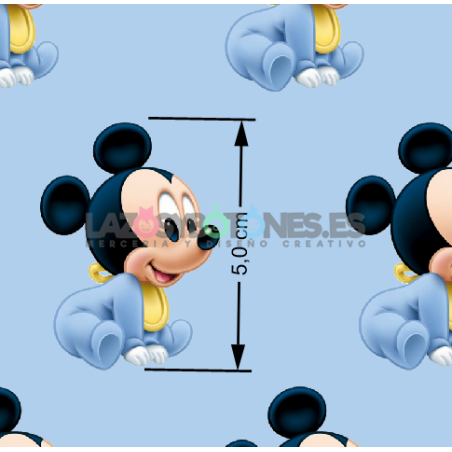 ¡PREVENTA! Tela Mickey Baby Azul - 150cm/ancho