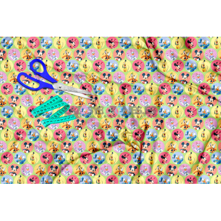 ¡PREVENTA! Tela Mickey y Amigos Lunares - 150cm/ancho