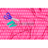 Tela Polo RL Fucsia/Blanco - 150cm/ancho