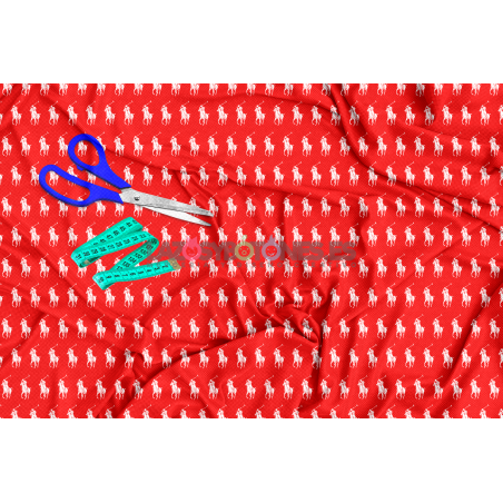 ¡PREVENTA! Tela Polo RL Rojo/Blanco - 150cm/ancho