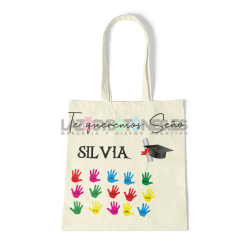 BOLSA PERSONALIZADA PROFESORES - BIRRETE Y MANOS