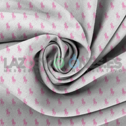 Tela Polo RL Blanco/rosa - 150cm/ancho