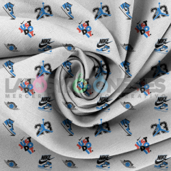Tela Nike Jordan Blanco/Azul - 150cm/ancho