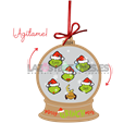 BOLA DE NAVIDAD CON PURPURINA ¡AGÍTAME! -  MOD. GRINCH FAMILY