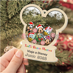 BOLA DE NAVIDAD CON PURPURINA ¡AGÍTAME! -  MOD. FAMILIA DISNEY